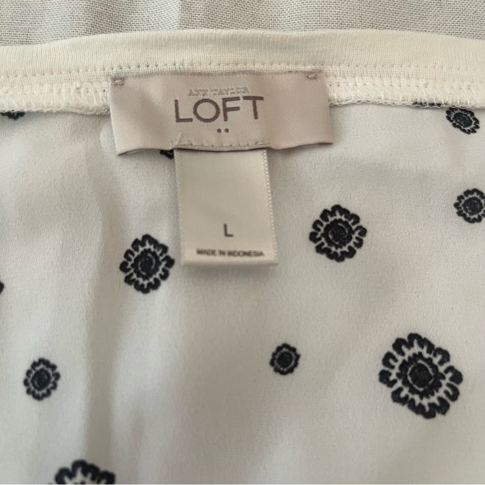 Loft - Polka Dot Sleeveless Top - White and Black - Picture 3 of 5